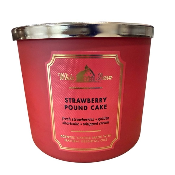 2 New White Barn 3 Wick Candles Strawberry Pound Cake Pineapple Mango 14.5 oz - Picture 4 of 6